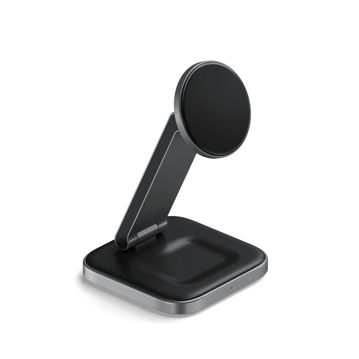 2-in-1 Foldable Qi2 Wireless Charging Stand unfolded, no devices