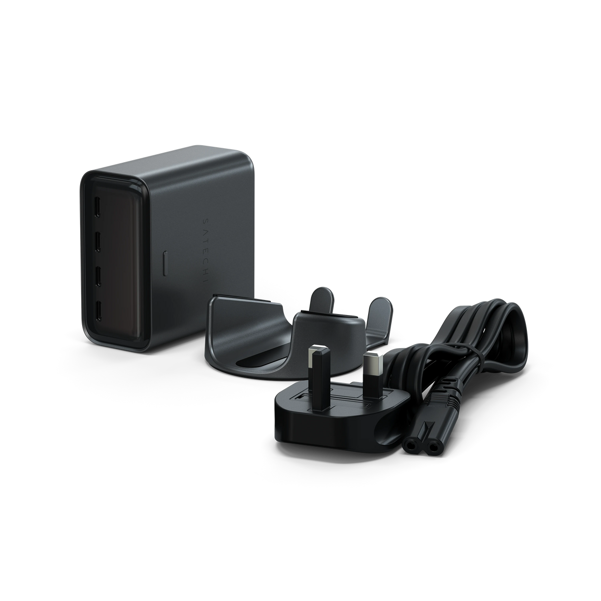 Satechi ChargeView 140W Desktop Charger with stand and UK power plug