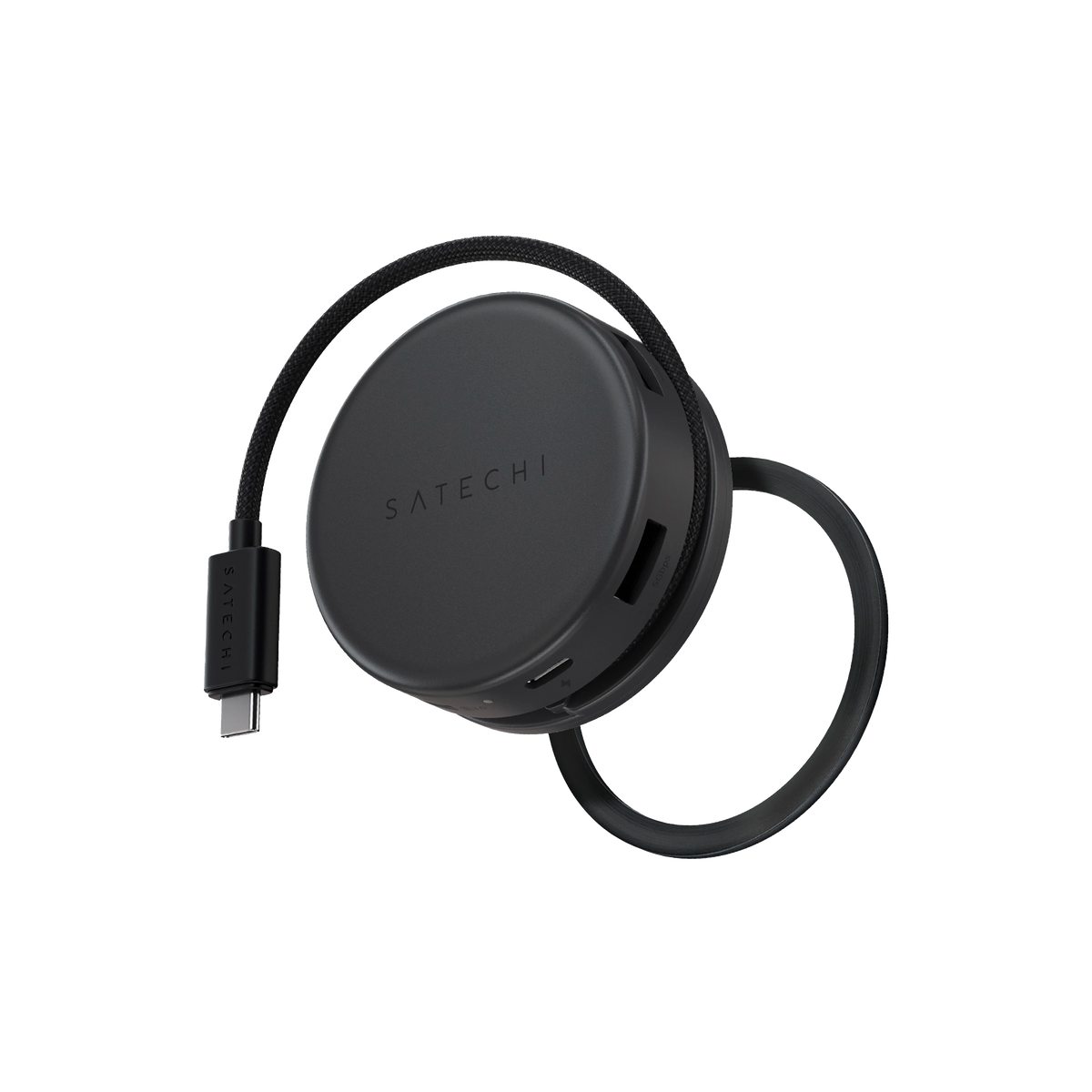 Satechi OntheGo 7-in-1 Multiport Adapter with its wrap-around USB-C cable