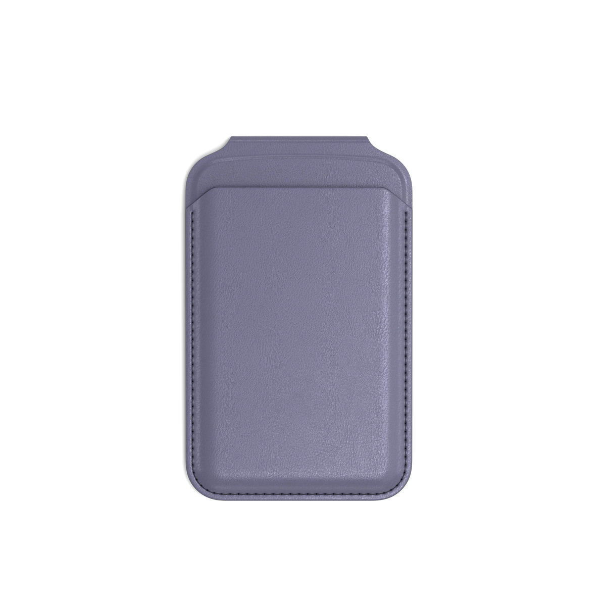 Vegan-Leather Magnetic Wallet Stand in Purple, front view