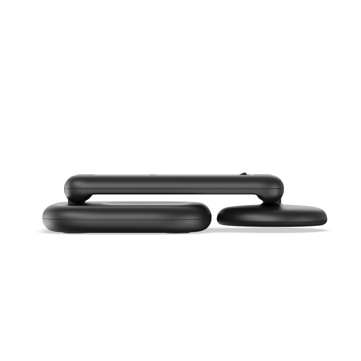 3-in-1 Foldable Wireless Charging Stand with Qi2 25W folded flat, side view