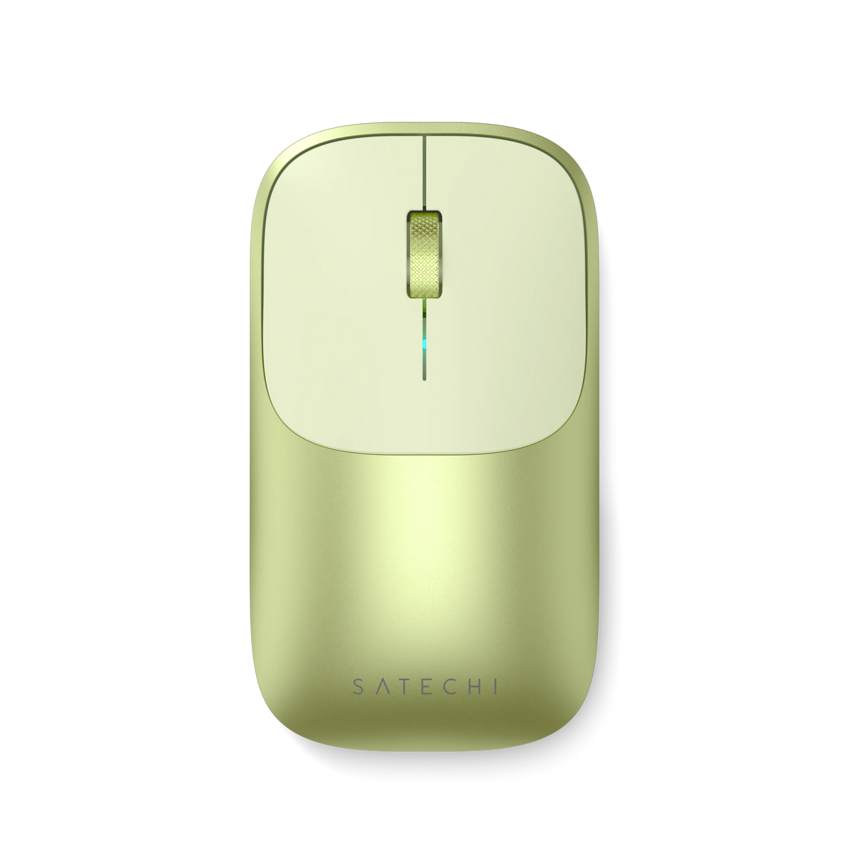 Satechi Slim EX Wireless Mouse in Citrus, top view