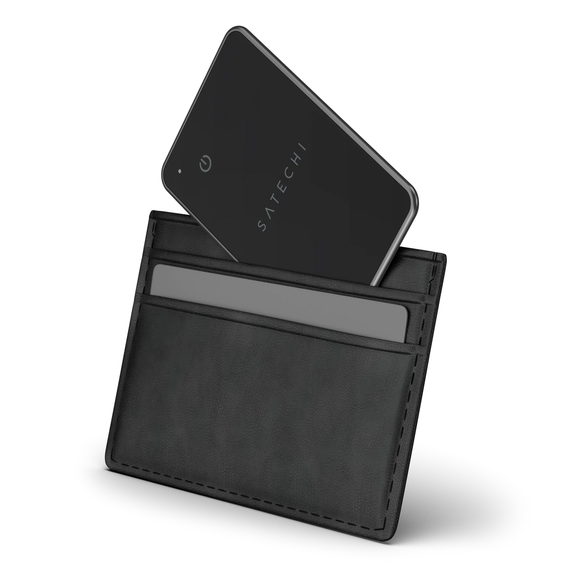 FindAll Card in Black slipping into a wallet