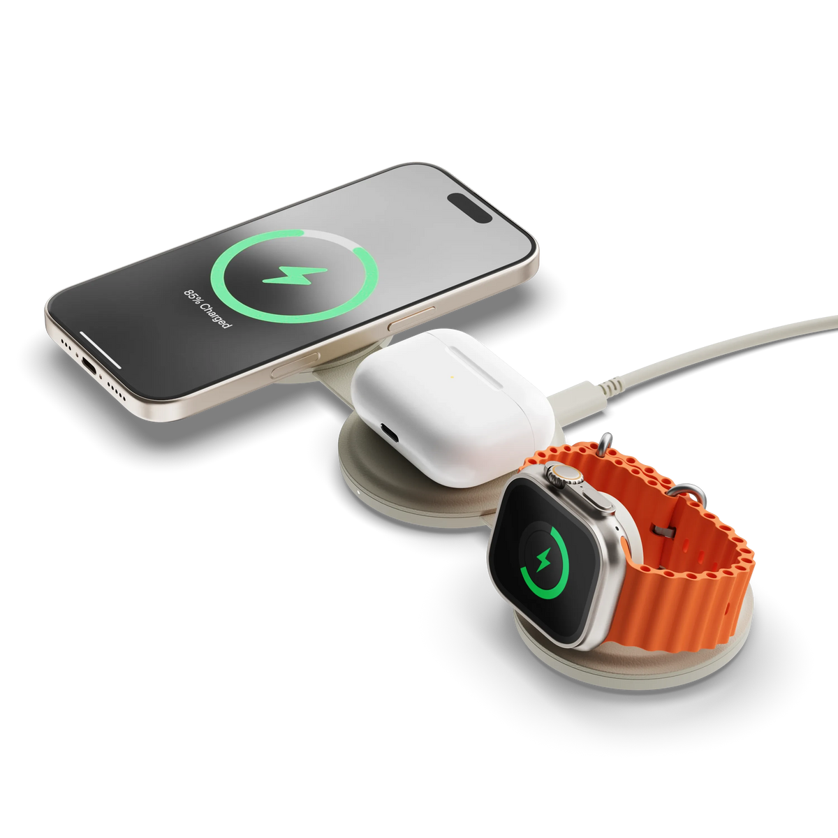 OntheGo™ 3-in-1 Charger Satechi Sand