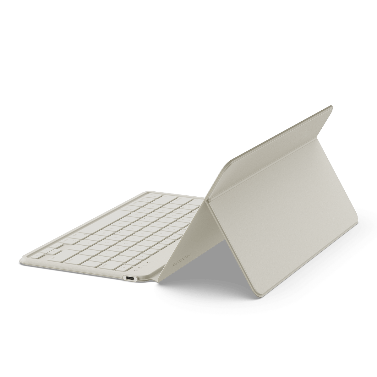 OntheGo Bluetooth Keyboard with Stand in Sand, back view of the stand