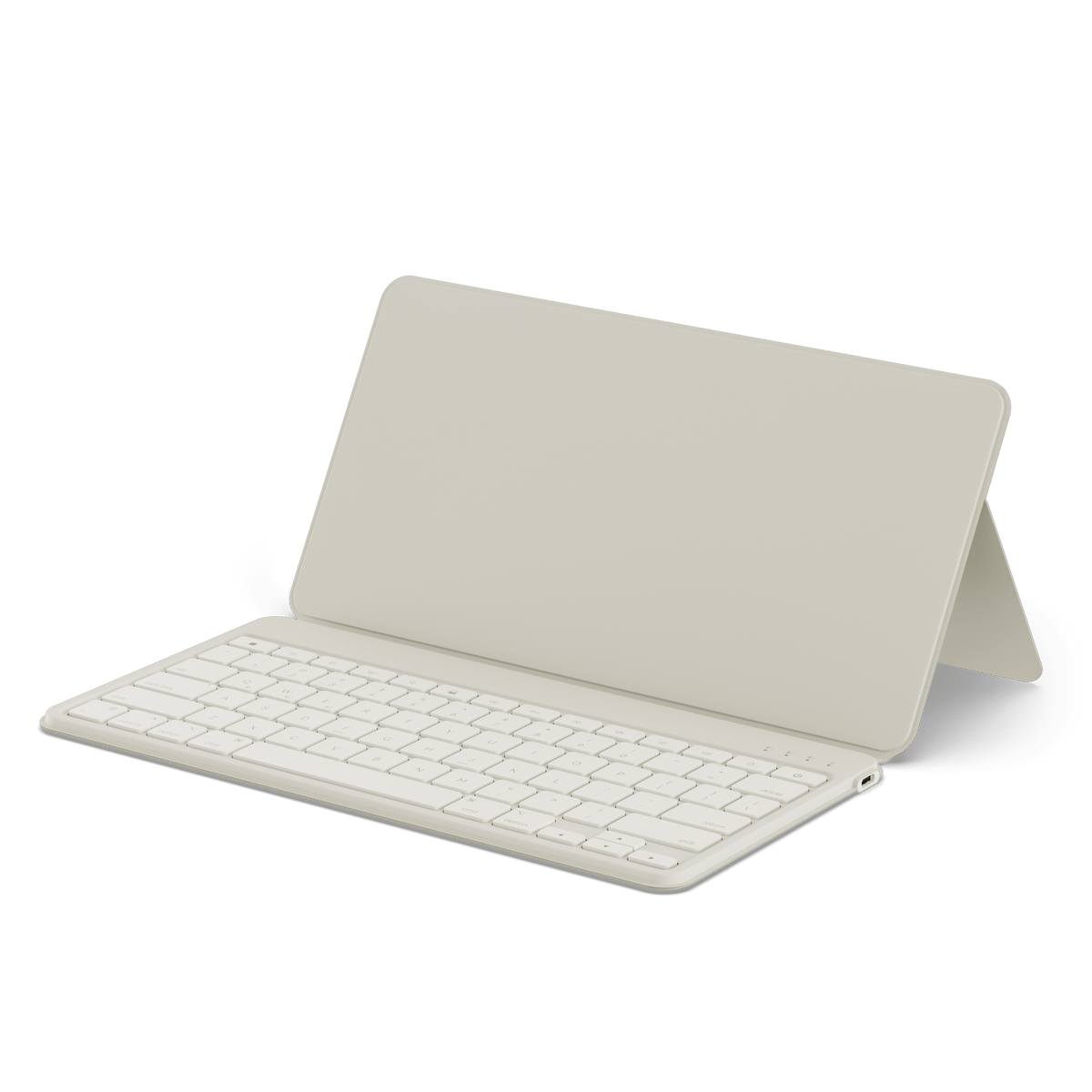 OntheGo Bluetooth Keyboard with Stand in Sand, stand open with no tablet