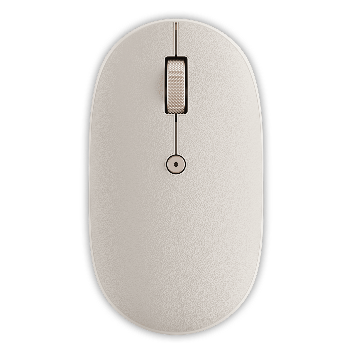 Satechi OntheGo Bluetooth Mouse in Sand, top view