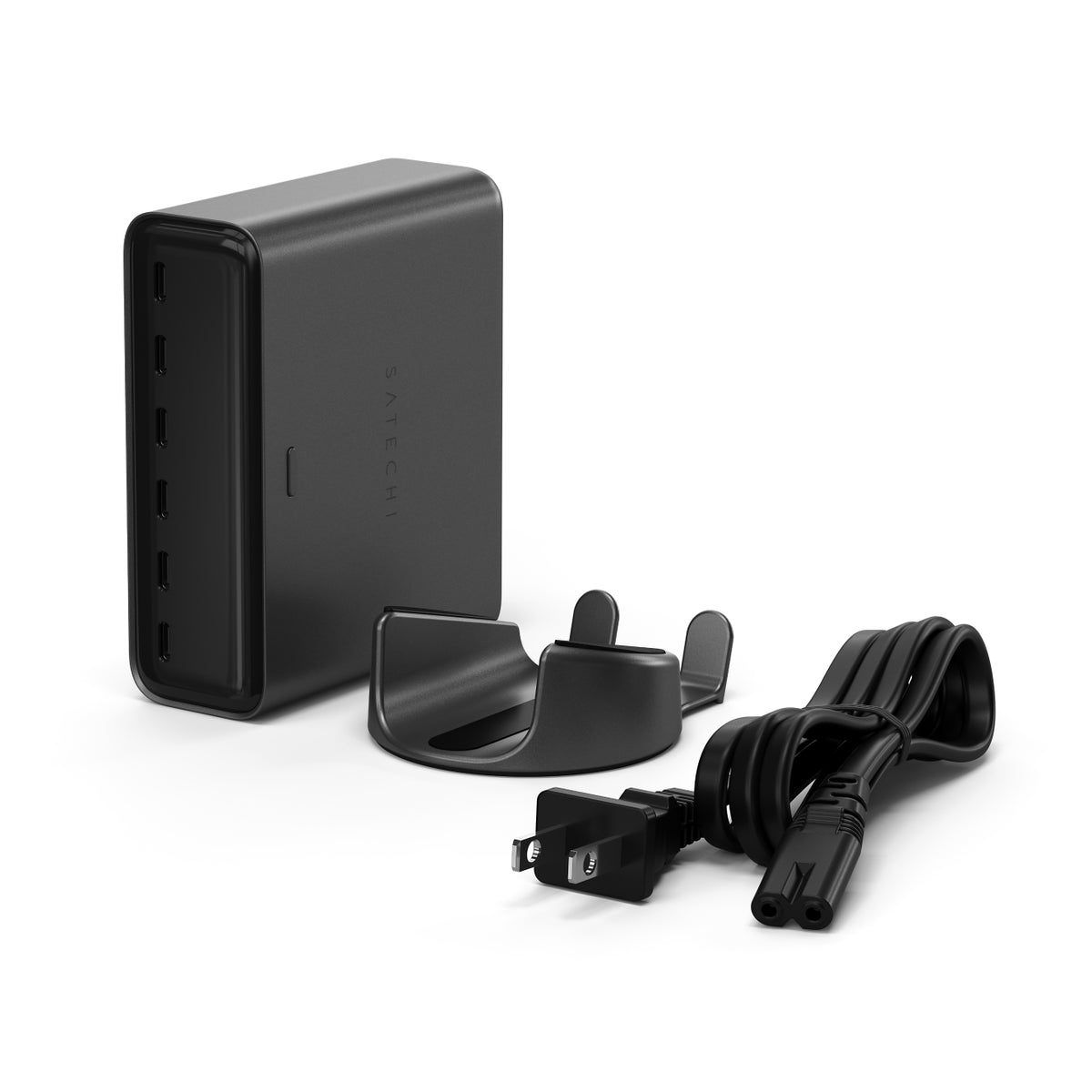 ChargeView 240W Desktop Charger with its stand and power cable