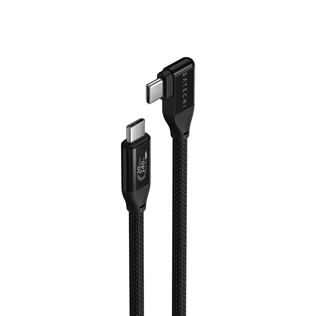 Right-Angle USB-C cable connectors, showing the 240W label