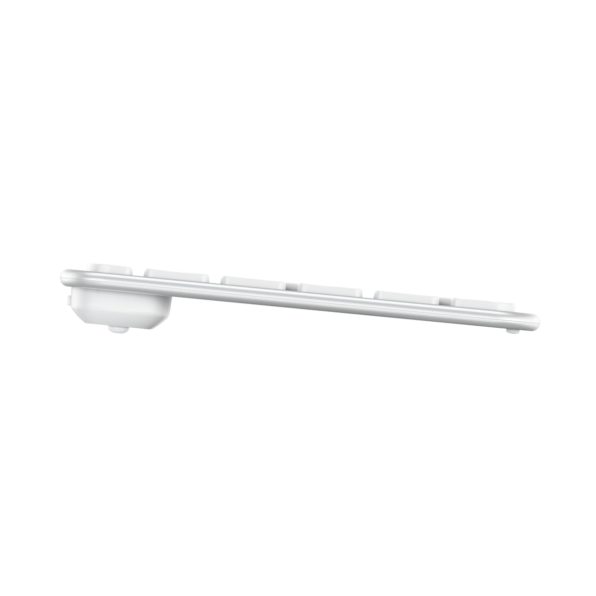Slim EX3 Wireless Keyboard in Silver, side profile