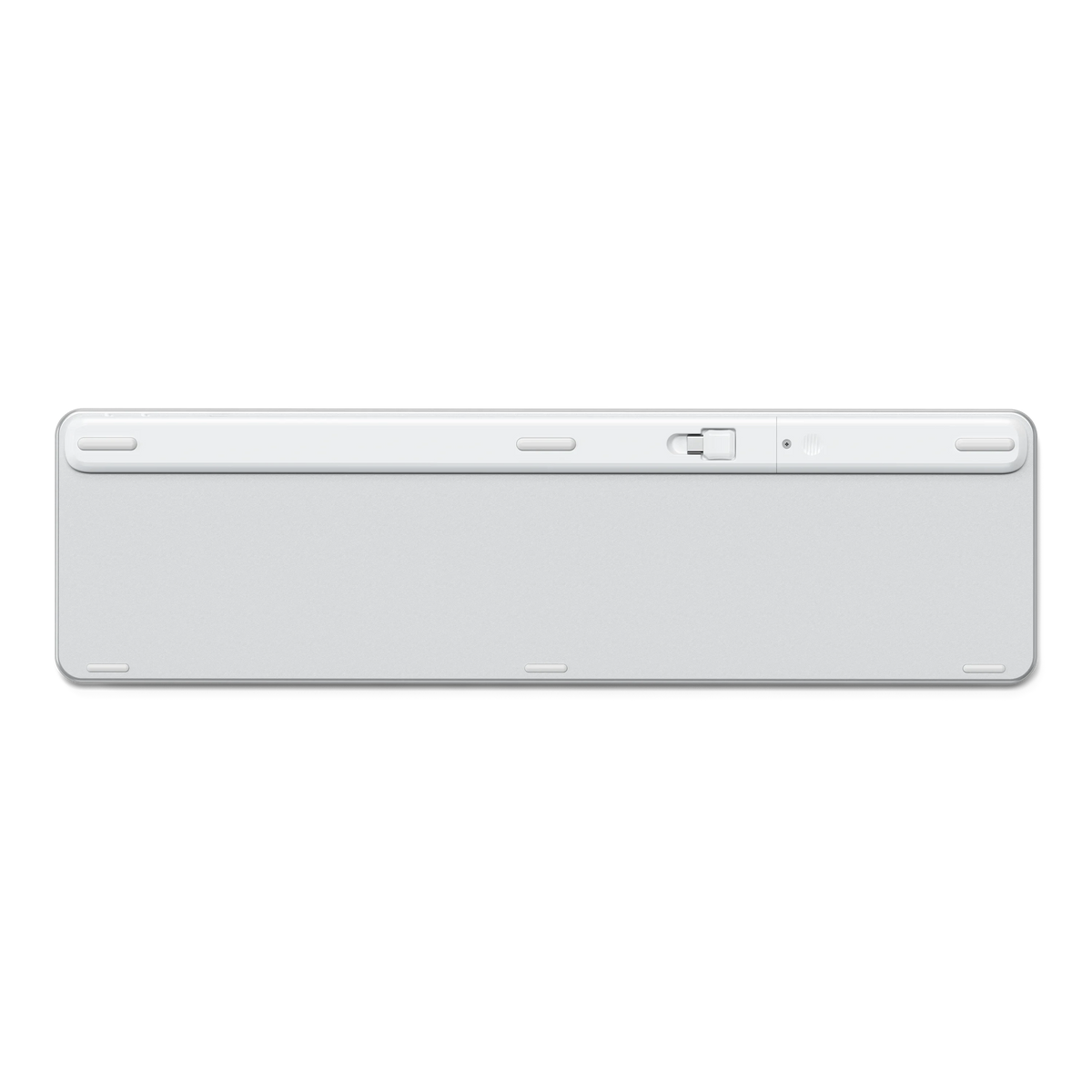 Slim EX3 Wireless Keyboard in Silver, underside