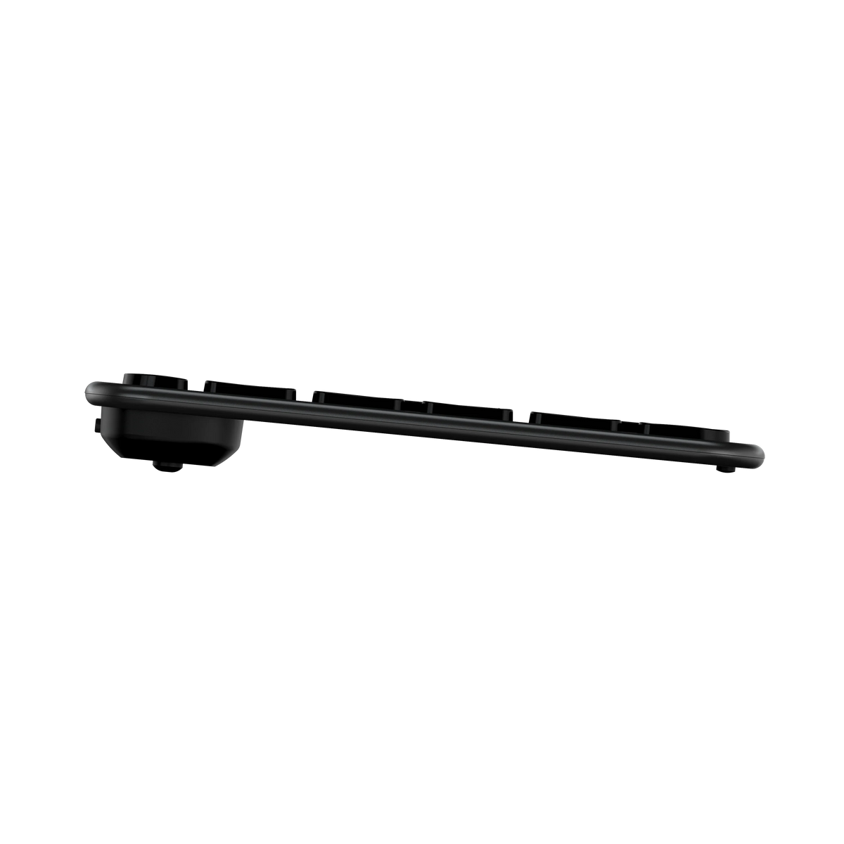 Slim EX3 Wireless Keyboard in Space Black, side profile