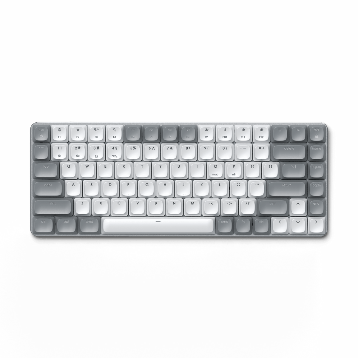 Satechi SM1 Slim Mechanical Backlit Bluetooth Keyboard in Light, top view