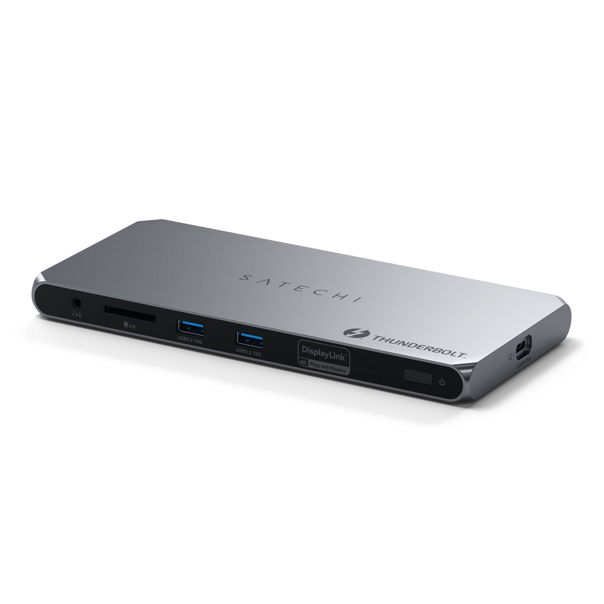 Thunderbolt 4 Docking Station with DisplayLink, angled front view