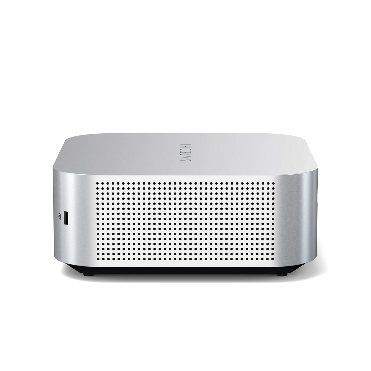 Thunderbolt 5 CubeDock with SSD Enclosure, side view with ventilation grille