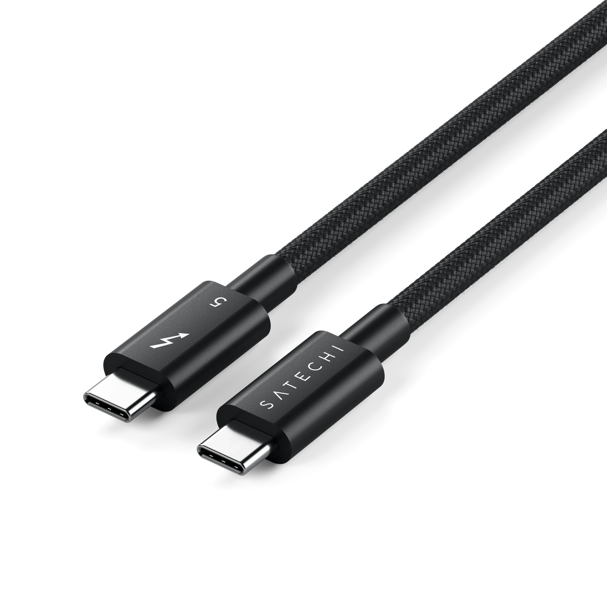 Thunderbolt 5 Pro Cable USB-C connector tips, angled view