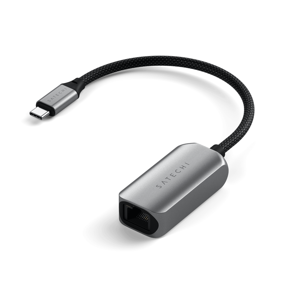 USB-C 2.5 Gigabit Ethernet Adapter, angled view of the Ethernet port