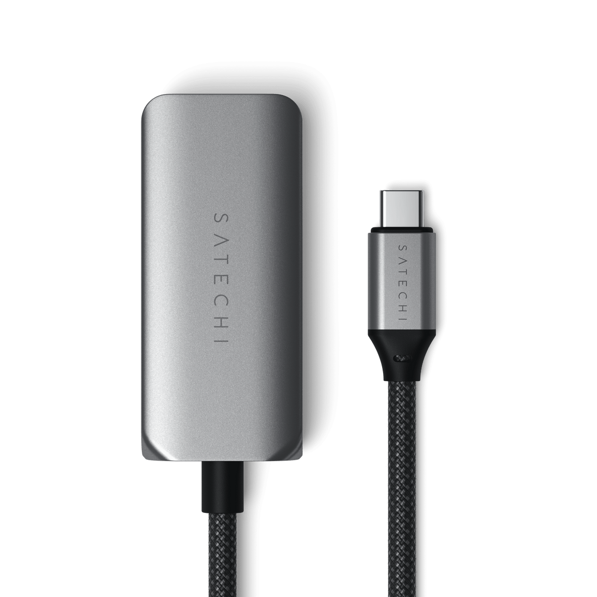 USB-C to HDMI 2.1 8K Adapter and USB-C plug, close up