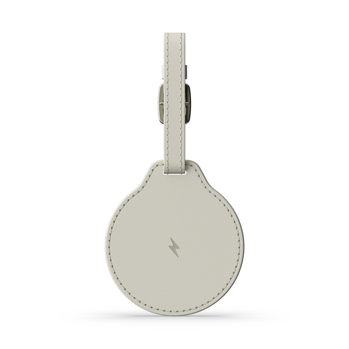Vegan-Leather FindAll Luggage Tag in Sand, back view