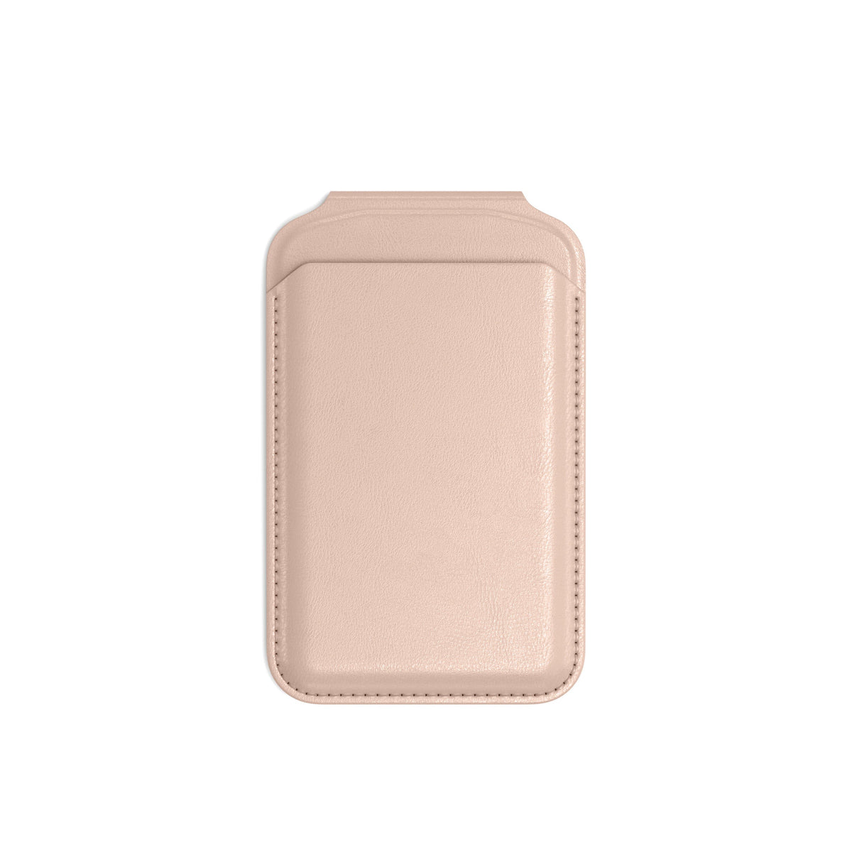 Vegan-Leather Magnetic Wallet Stand in Desert Rose, front view
