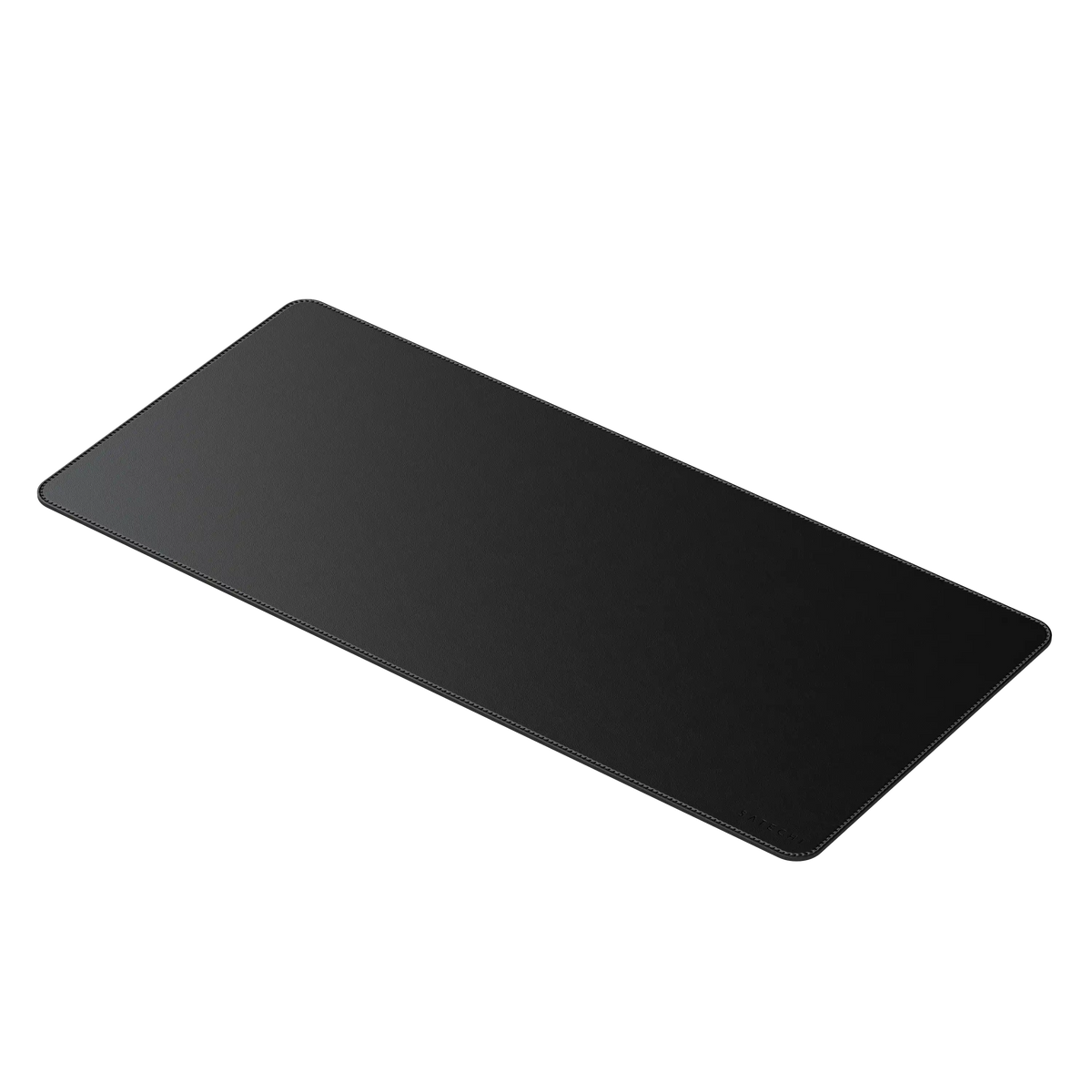Vegan-Leather Premium Desk Mat in Black, angled view