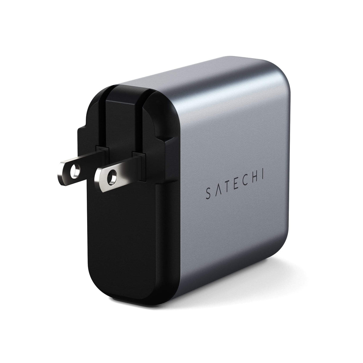 30W Dual-Port Wall Charger, US plug, back view of prongs
