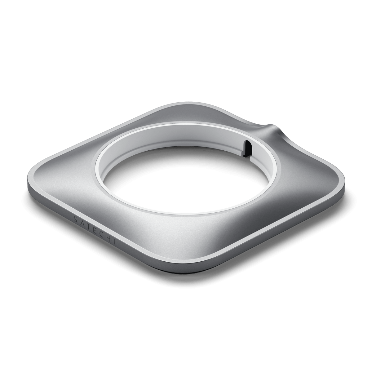 Aluminum Dock for MagSafe Charger empty, angled view
