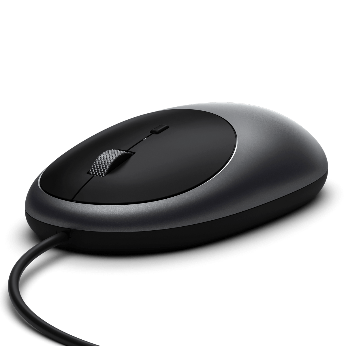 C1 USB-C Wired Mouse in Space Gray, front angled view
