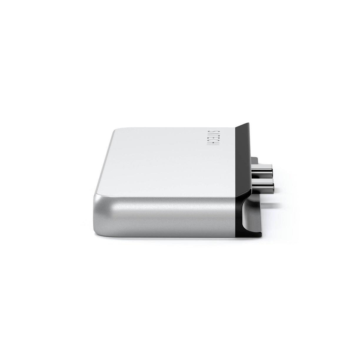 Dual USB-C Hub for Surface Pro, end view of the dual USB-C plugs
