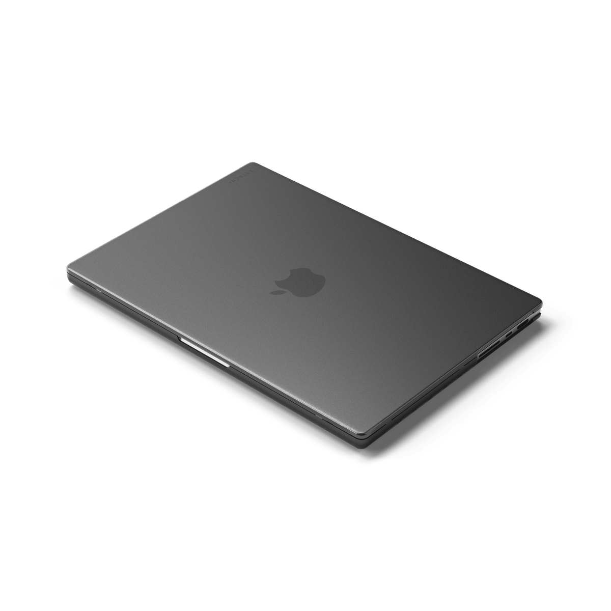 Eco-Hardshell Case for MacBook Pro 14-inch in Dark, on a closed MacBook Pro, top view