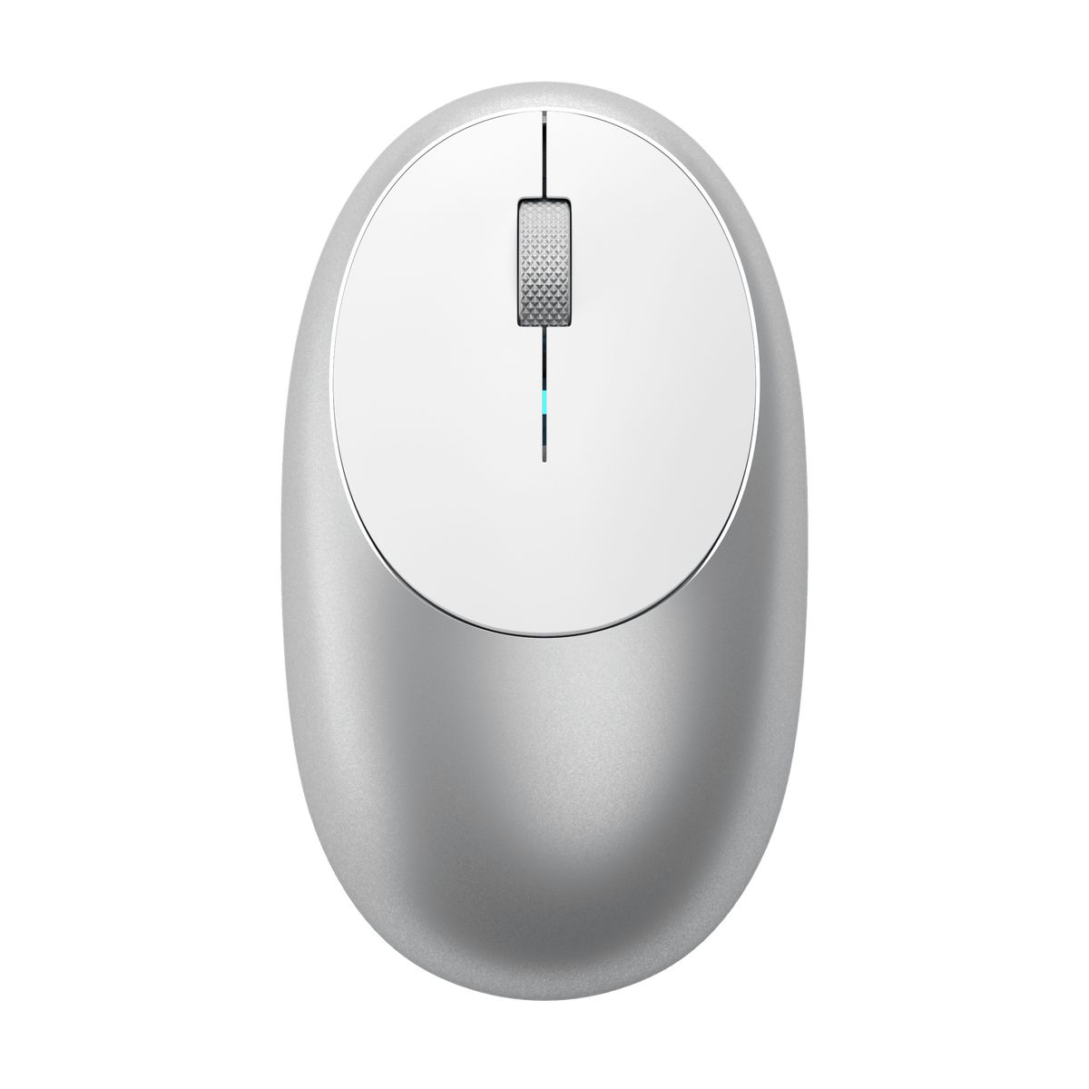 Satechi M1 Bluetooth Mouse in Silver, top view