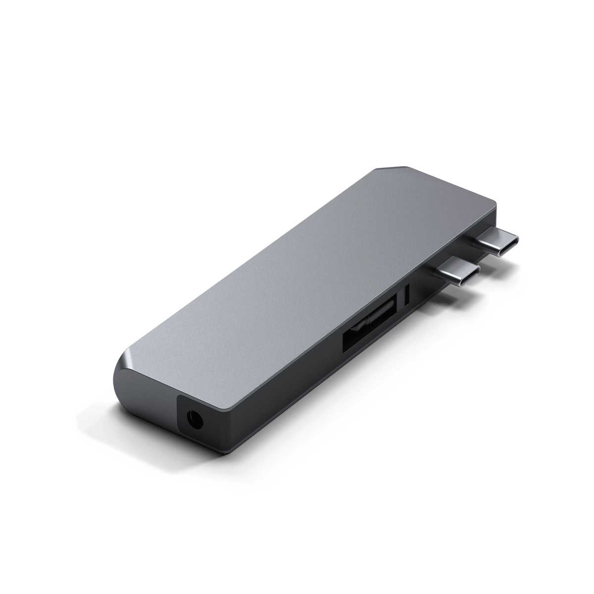 Pro Hub Mini in Space Gray, angled top view