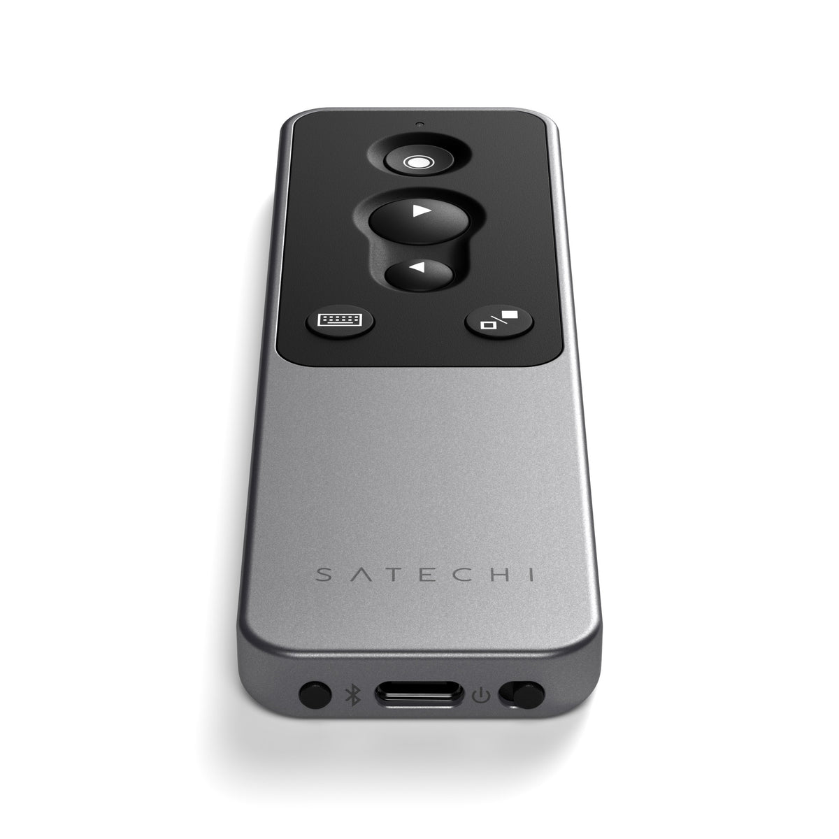 R1 Bluetooth Presentation Remote, bottom view showing USB-C charging port
