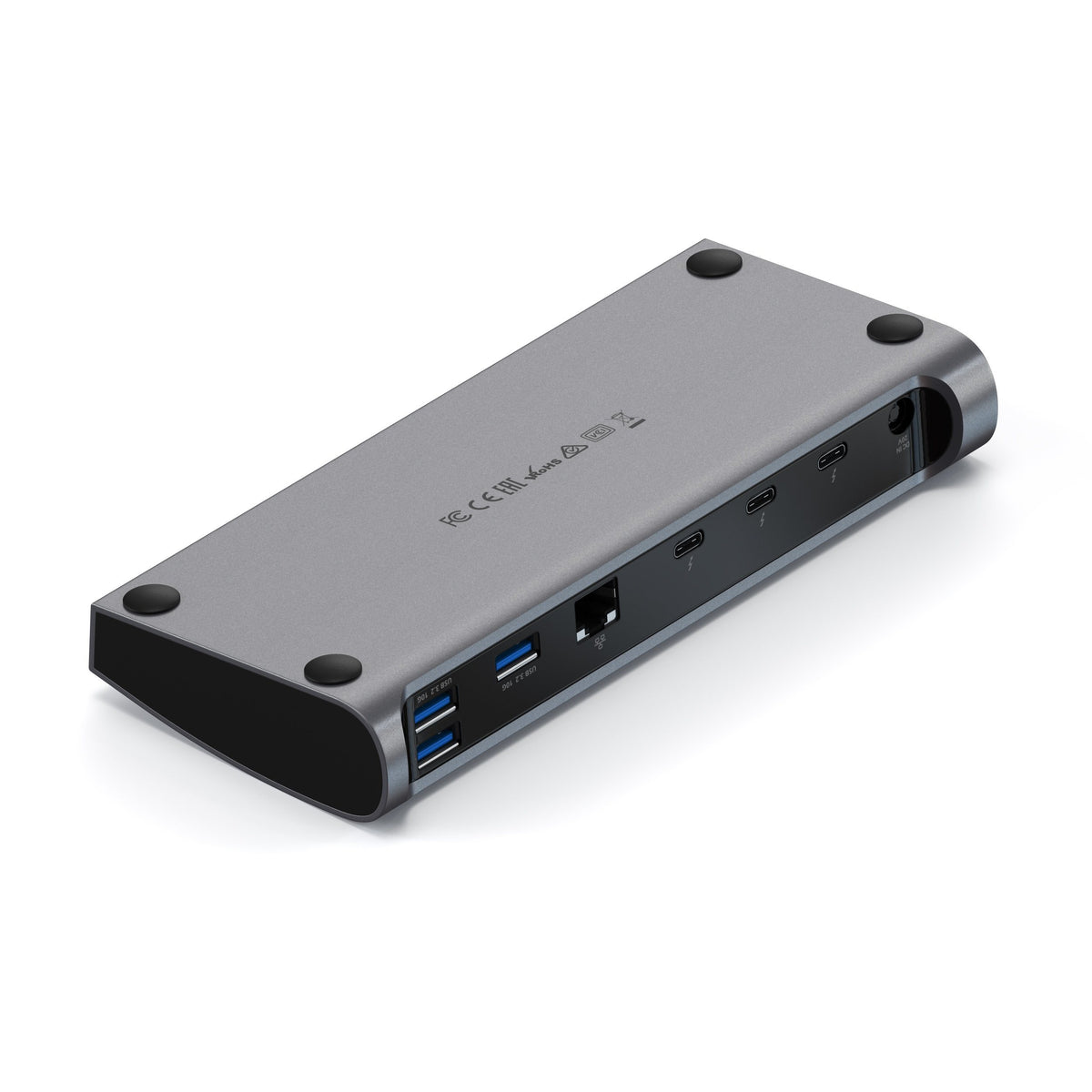 Thunderbolt 4 Dock, underside with rubber feet