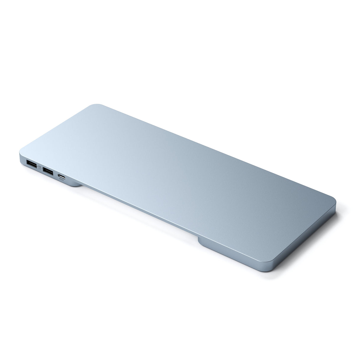 USB-C Slim Dock for 24" iMac in Blue, side view of ports