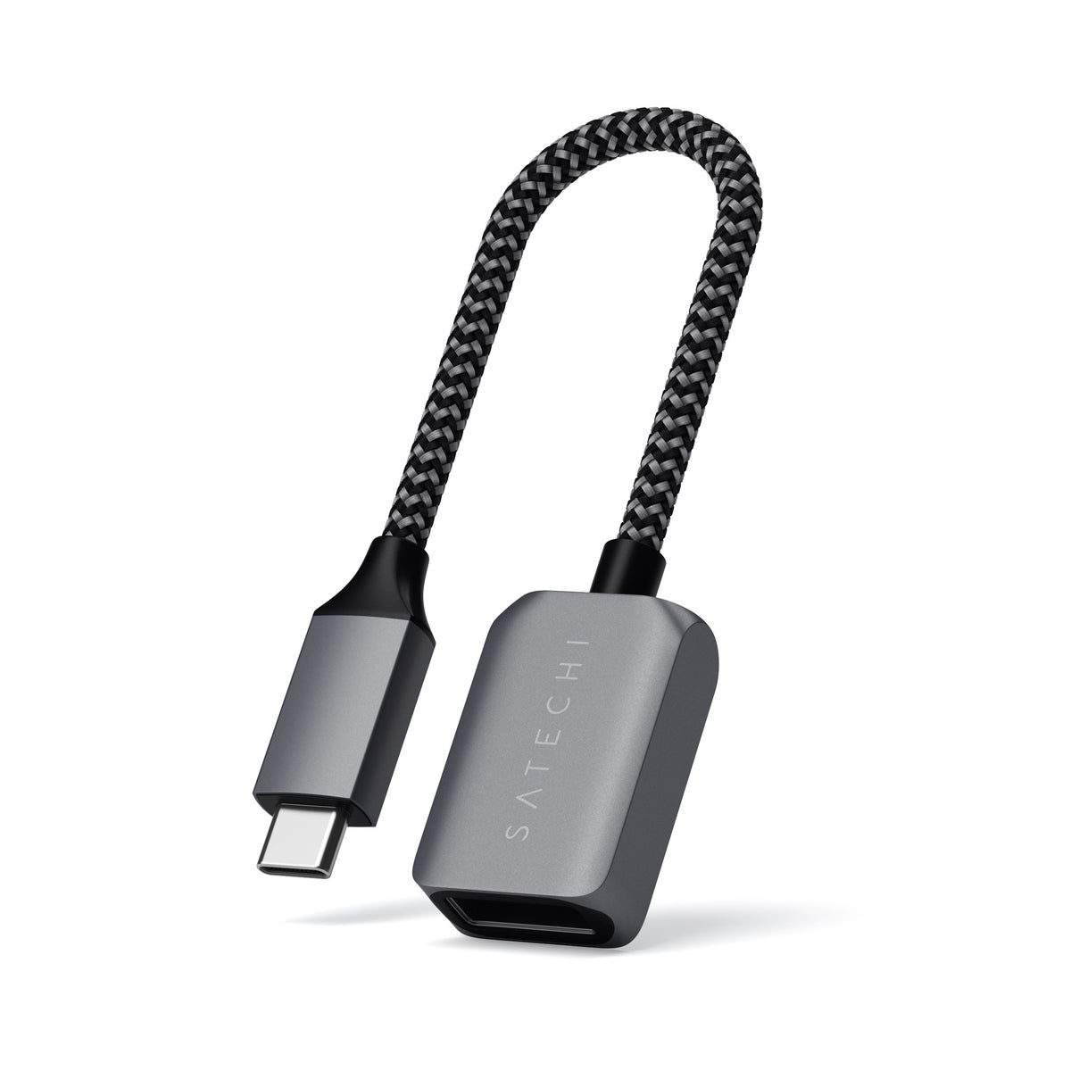USB-C to USB 3.0 Adapter Cable, side view of both ends