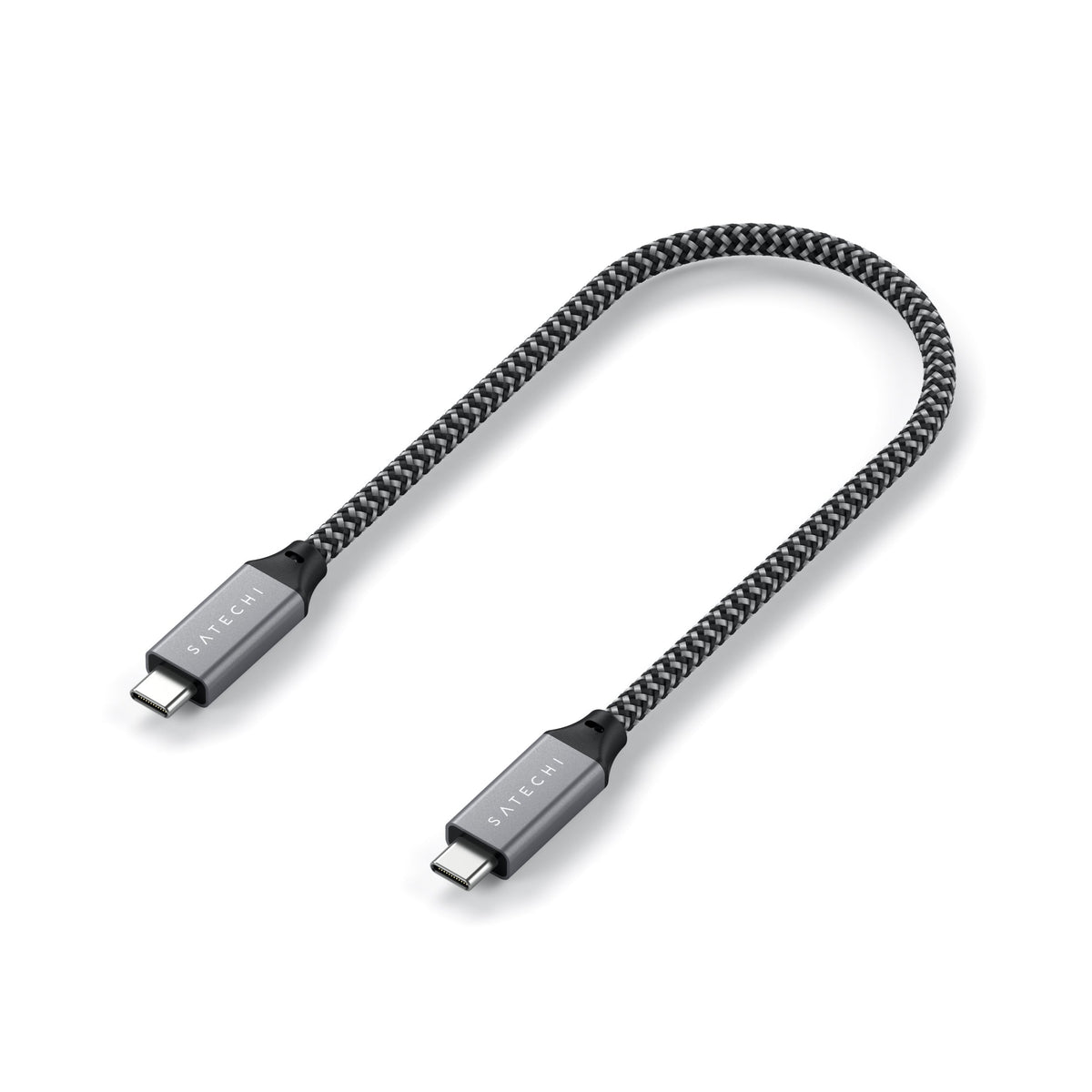 USB4 C-to-C Cable 10in, angled full view