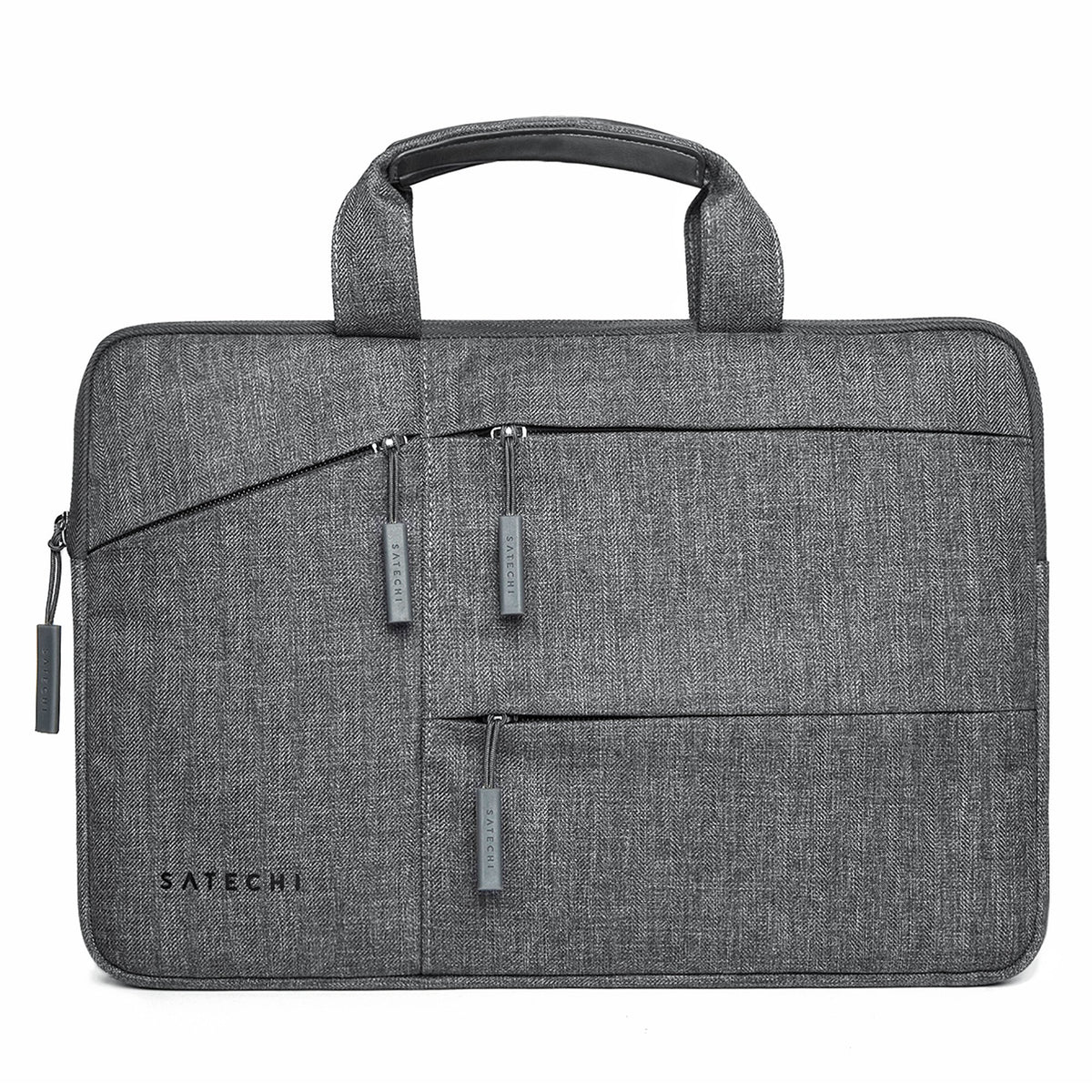 Satechi Water-Resistant Laptop Carrying Case with Pockets 15-inch in Gray, front view